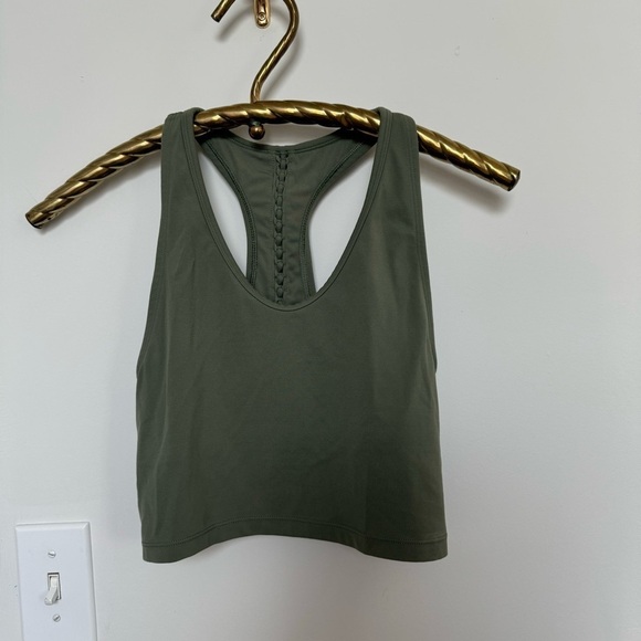 Aerie offline athleisure bra tank olive green M - Picture 3 of 5